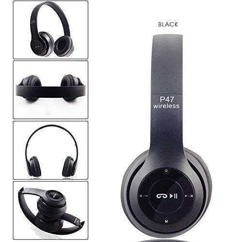 P47 Wireless Bluetooth Headphones | Foldable Stereo Headset with Built-In Controls