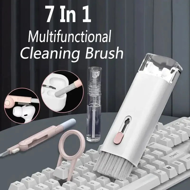 7in1 Cleaning Kit | 7-in-1 Keyboard Cleaner Brush Kit Multi-Function Earphone Cleaning Pen & Keycap Puller Tool Set