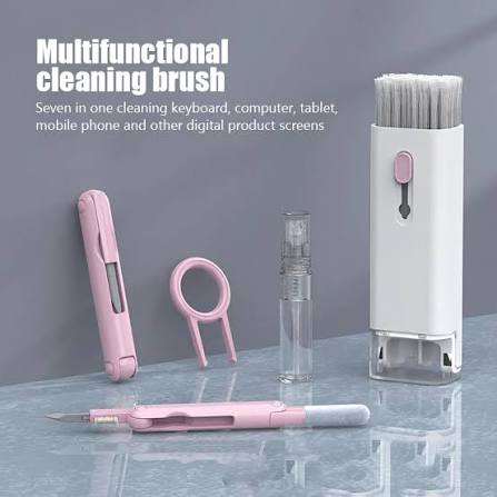7in1 Cleaning Kit | 7-in-1 Keyboard Cleaner Brush Kit Multi-Function Earphone Cleaning Pen & Keycap Puller Tool Set