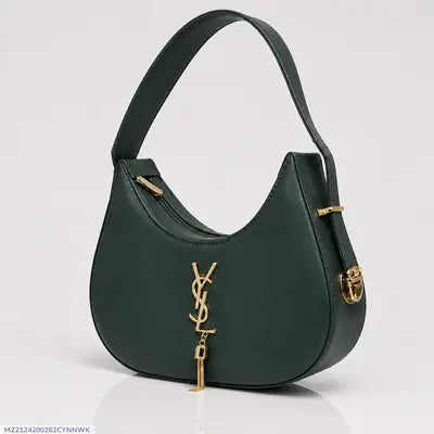 YSL Hobo Bag Plain Leather Adjustable Handle